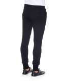 Biker Knit Sweatpants, Black