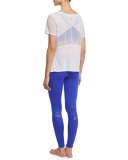 Luxx Mesh-Inset Short-Sleeve Sport Top