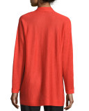 Fine Tencel® Alpaca Oval Cardigan, Poppy