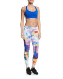 Graphic-Print Long Sport Leggings, Waikiki