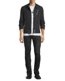 Thavar Distressed Jogger-Style Jeans, Black