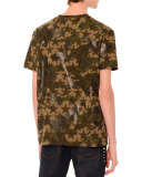 Camo & Star-Print Short-Sleeve T-Shirt, Green Multi
