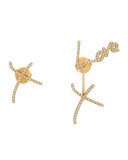 Love & Kisses Pavé Diamond Earrings in 18K Yellow Gold
