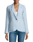Dickens One-Button Blazer, Chambray
