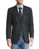 Cashmere Plaid Sport Coat, Olive