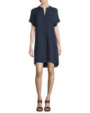 Short-Sleeve Shift Dress