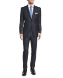 O'Connor Base Birdseye Pinstripe Wool Suit, Navy