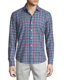 Plaid Long-Sleeve Sport Shirt, Multi
