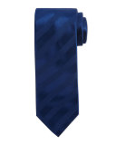 Ribbon Striped Silk Tie, Blue