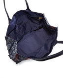 Ella Packable Printed Tote Bag, Tory Navy/Multi