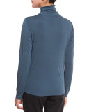 Scrunch-Neck Long-Sleeve Top