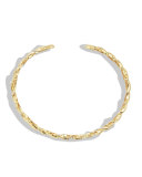 Venetian Quatrefoil Single-Row Cuff Bracelet with Diamonds in Gold