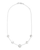 Stella Necklace in Mother-of-Pearl Doublet & Diamonds 16-18"