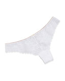 Merci Lace Tanga w/ Bow Detail, White