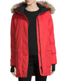 Carla Hooded Zip-Front Coat