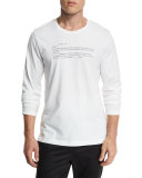 Water Text-Print Long-Sleeve T-Shirt