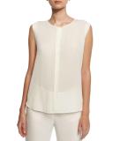 Camicie Lise Cap-Sleeve Blouse, White