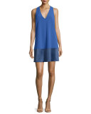 Daralee Paneled Racerback Mini Dress, Blue