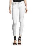 Casey Low-Rise Super-Skinny Jeans, Optic White