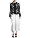Kenmare Cropped Wide-Leg Pants, White