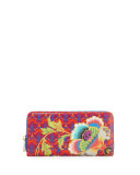 Paradise Long Zip-Around Wallet, Red