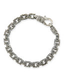 Men's Scroll Oval Link Bracelet