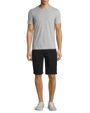 Griffin Flat-Front Shorts, Blue 