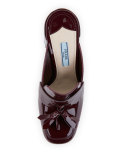 Patent Leather Tassel Mule Pump, Granato