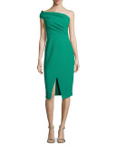 One-Shoulder Ruched Sheath Dress