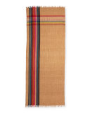 Bill Wool & Silk Scarf, Orange/Multicolor