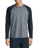 Colorblock Raglan-Sleeve Baseball Shirt