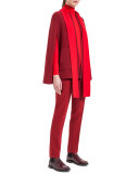 Reversible Bicolor Cashmere Cape, Pomegranate/Miracle Berry