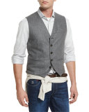 Flannel Wool Waistcoat, Gray