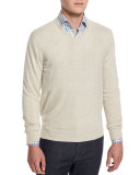 Cashmere V-Neck Sweater, Spelt