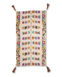 Carpet-Print Square Scarf, Eggshell