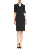 Milano Pique Knit Sheath Dress