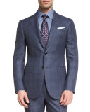 Trofeo 600 Plaid Two-Piece Suit, Blue