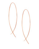 Large Upside Down Hoop Earrings in 14K Gold