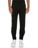 French Terry Jogger Pants, Black