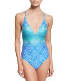 Tile We Meet Again Printed One-Piece Swimsuit
