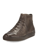 Reed Ghosted Leather High-Top Sneakers
