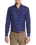 Mauro Long-Sleeves Woven Shirt, Navy