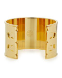 Gold Plated Double-T Serif Logo Cuff