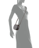 Mini Leather Saddle Bag, Black