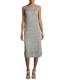 Fisher Project Rustic Organic Linen Calf-Length Dress 
