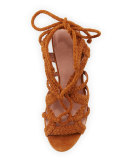 Tonni Suede Strappy Sandal, Whiskey