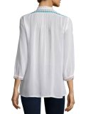 Mandala Embroidered Tunic, Plus Size 