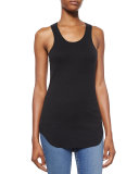 Cotton Racerback Shirttail Tank Top