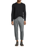 Cropped Chino Trousers, Gray