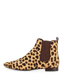 Orsay Calf-Hair Chelsea Boot, Leopard/Coconut